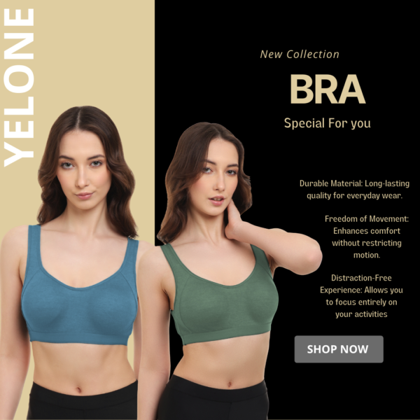 Non-Padded Sports Bra Pack of 2 – Premium Quality, Comfortable & Breathable Activewear - Image 3