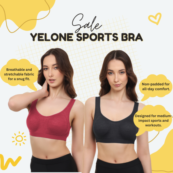 Non-Padded Sports Bra Pack of 2 – Premium Quality Activewear Red & Black - Image 5