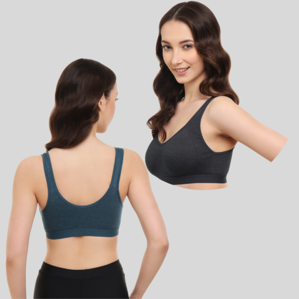 Non-Padded Sports Bra Pack of 2 – Premium Quality for Yoga & Gym - Image 2