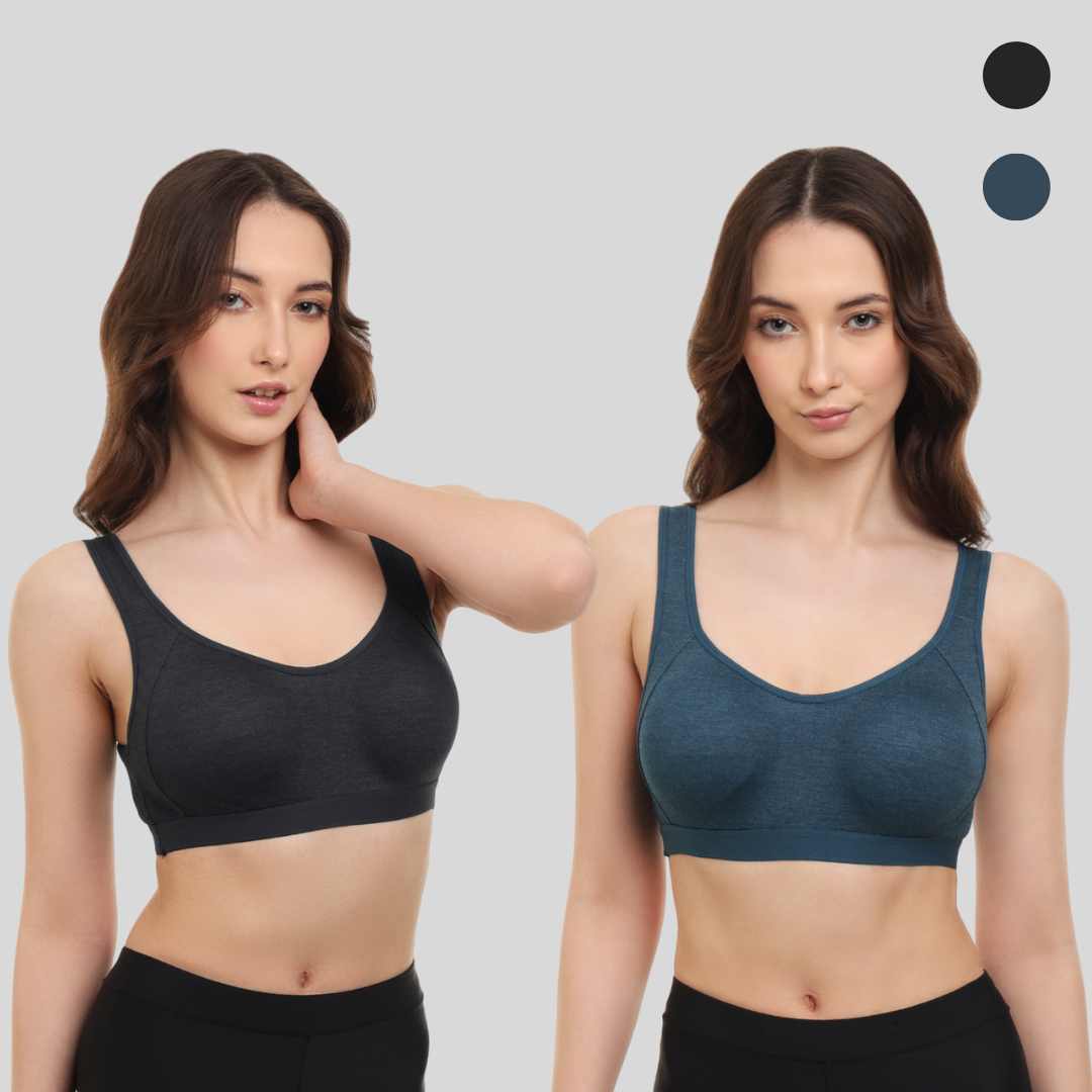 Premium Non-Padded Sports Bra – Ideal for Yoga, Gym, and Daily Comfort